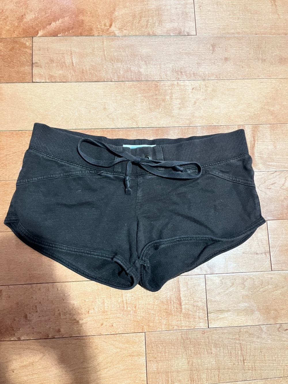 Dark brown Women's Knit Lounge Shorts with Drawstring